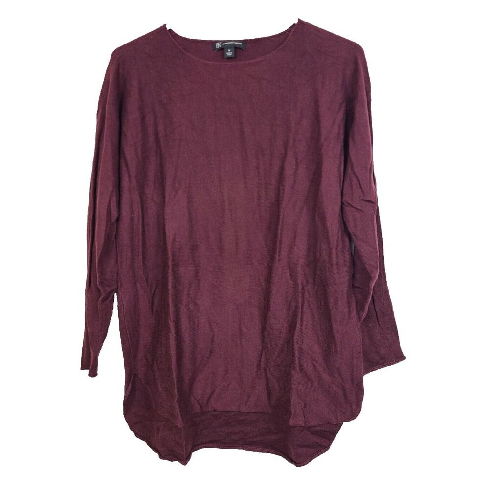 INC International‎ Concepts Womens Sweater Medium Maroon Dolman Pullover Staple